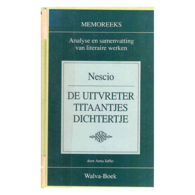 De uitvreter Nescio bundel